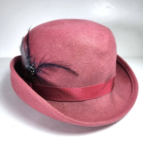 Vintage Fedora Geo. W. Bollman & Co. Inc. Doeskin Felt 100% Wool Hat Made in USA - Picture 1 of 9